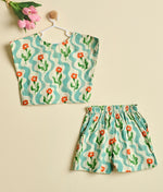 WAVE AND BLOOM CORD SET SEA GREEN