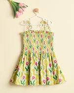 WAVE AND BLOOM DRESS YELLOW