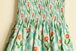 WAVE AND BLOOM DRESS SEA GREEN