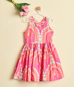 PINK PALM PARADE DRESS