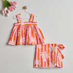 PALM KISSED STRIPES ( PINK & ORANGE )