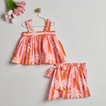 PALM KISSED STRIPES ( PINK & ORANGE )