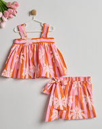 PALM KISSED STRIPES ( PINK & ORANGE )