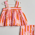PALM KISSED STRIPES ( PINK & ORANGE )