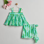 PALM KISSED STRIPES ( BLUE & GREEN )