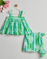 PALM KISSED STRIPES ( BLUE & GREEN )