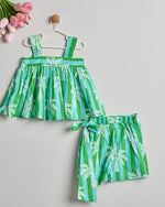 PALM KISSED STRIPES ( BLUE & GREEN )