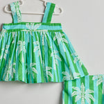 PALM KISSED STRIPES ( BLUE & GREEN )