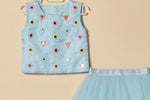 Powder blue Confetti Skirt Set