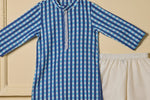 Blue Gingham Kurta Set