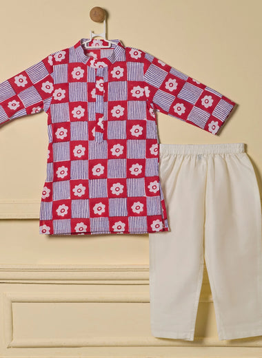Ruby Bloom Kurta Set
