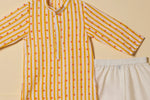 Saffron Stripe Kurta Set