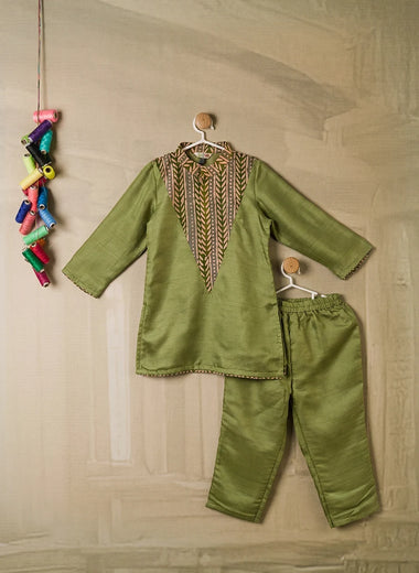 Olive kurta set