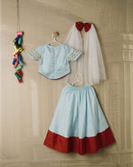 Powder blue lengha set